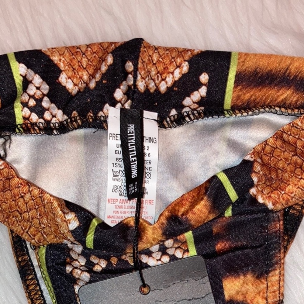 Pretty Little Thing Tiger Print Thong Bikini - Picture 12 of 13